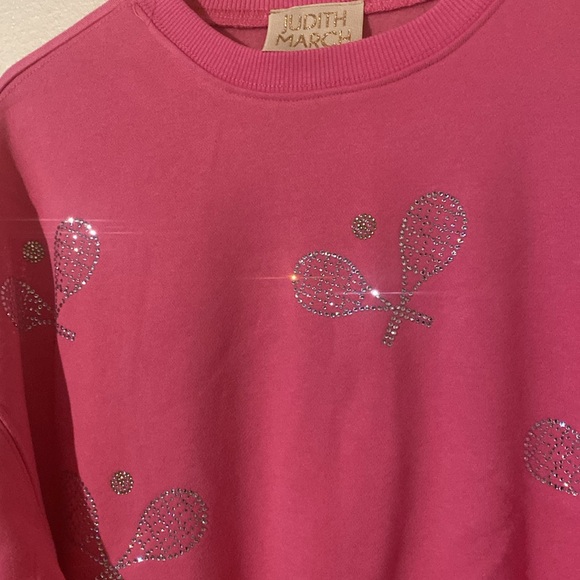 Judith March Pink Tennis Bling Sweater - Picture 7 of 10